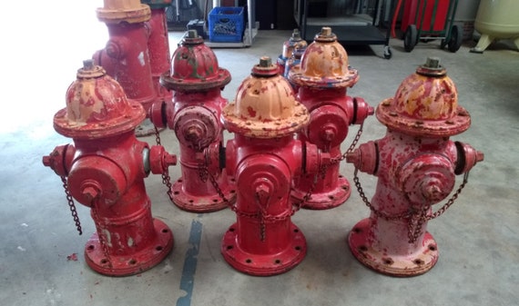 Used Fire Hydrants Medium Size Available Cast Iron All Etsy