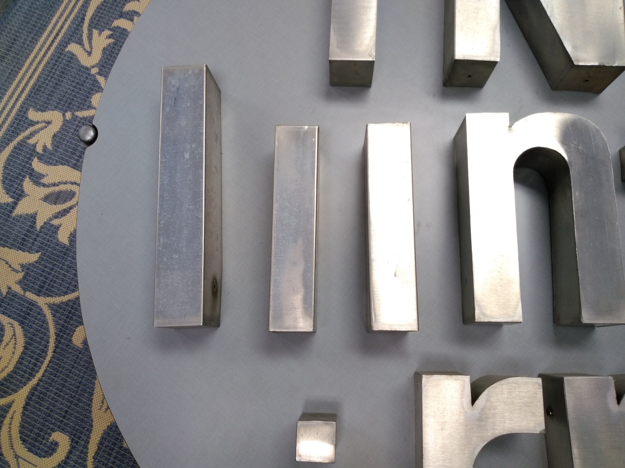 1lot Stainless Building Sign Letters Old Sign Letters Etsy