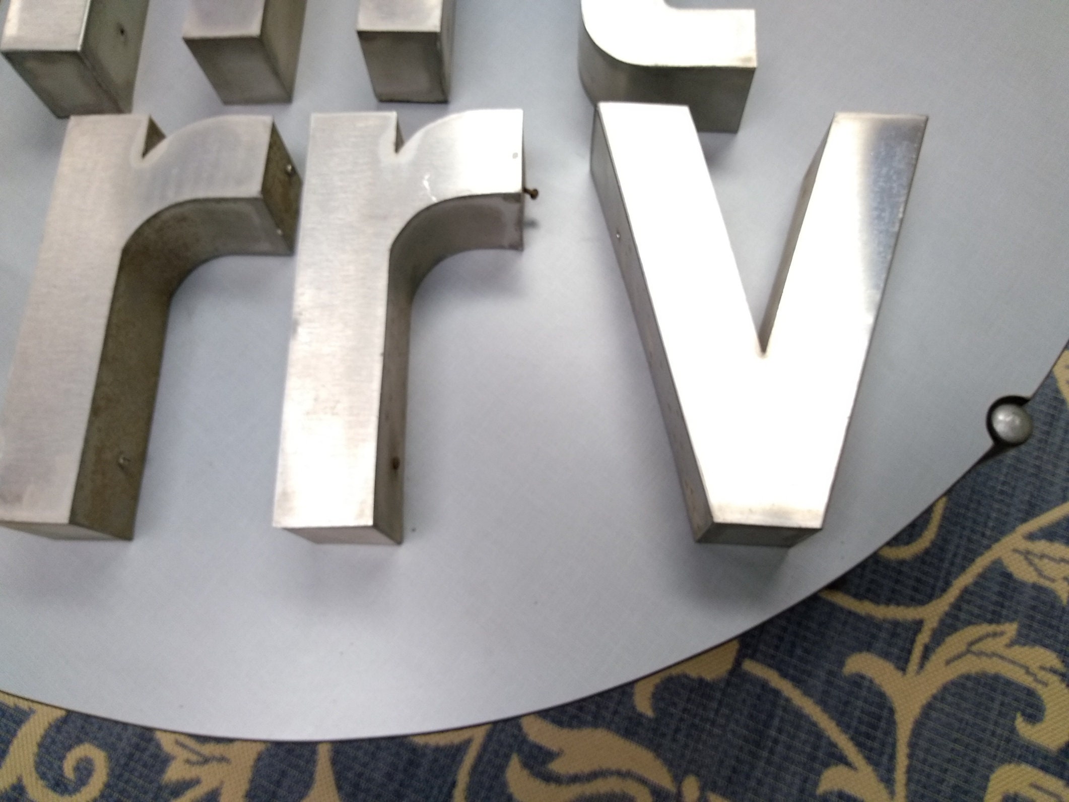 1lot Stainless Building Sign Letters Old Sign Letters Etsy