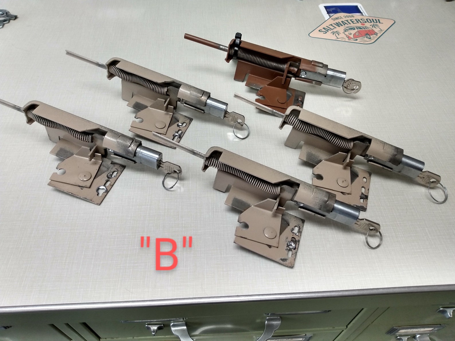 Vintage Steelcase File Lock Mechanism Assy, S100 Lock Assy