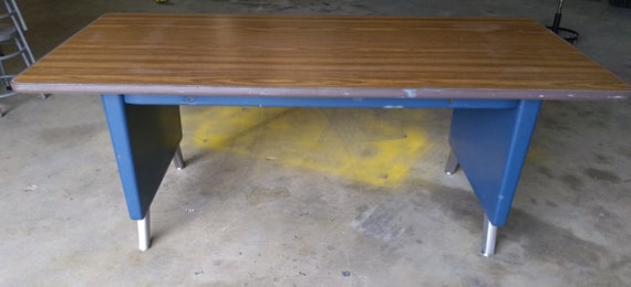 Vintage Metal Desk By All Steel Vintage Desk Steel Desk Etsy
