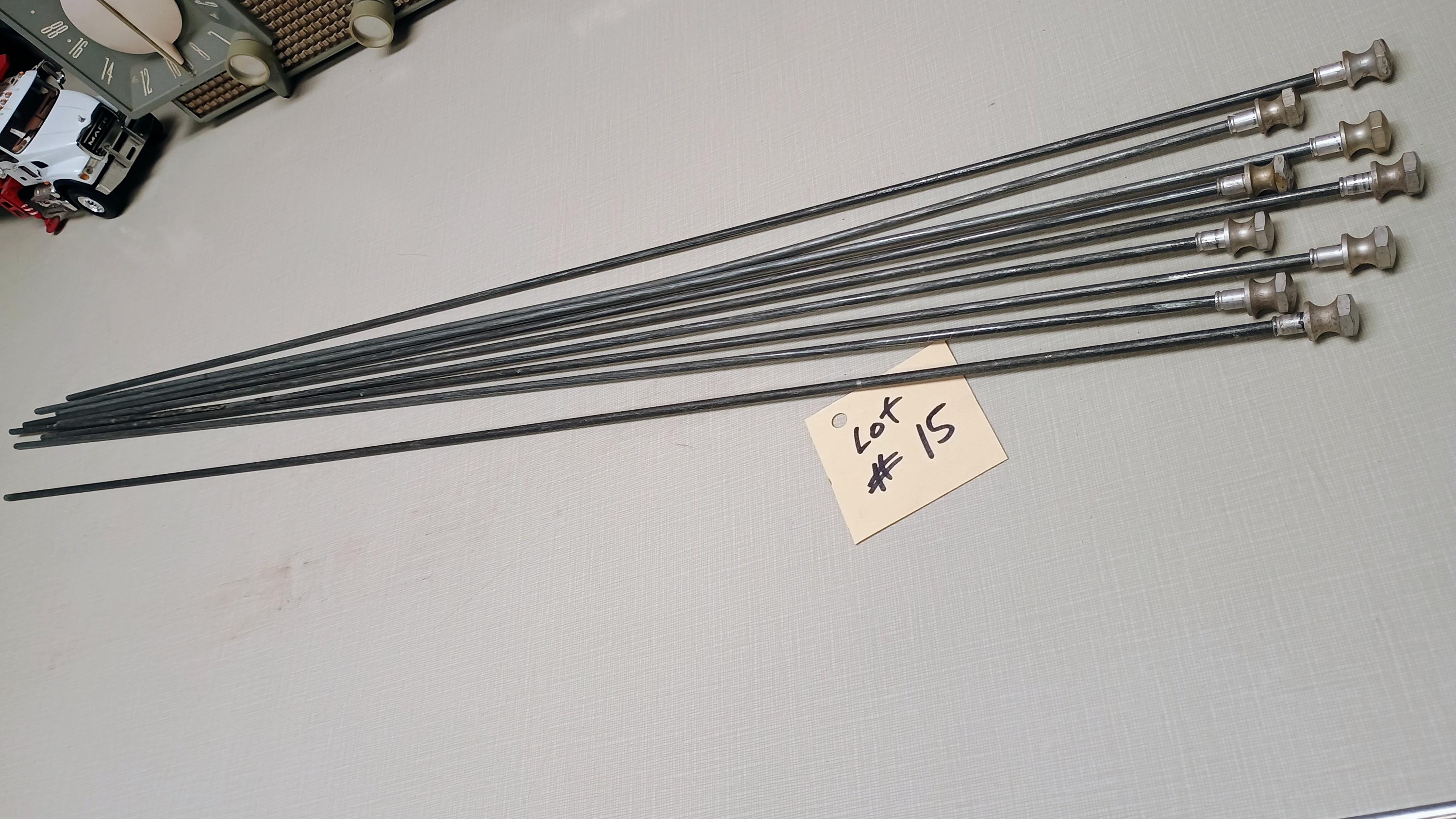 LOT# 15, Vintage File Cabinet File Rods, Hex Knob, Push-in Style File ...