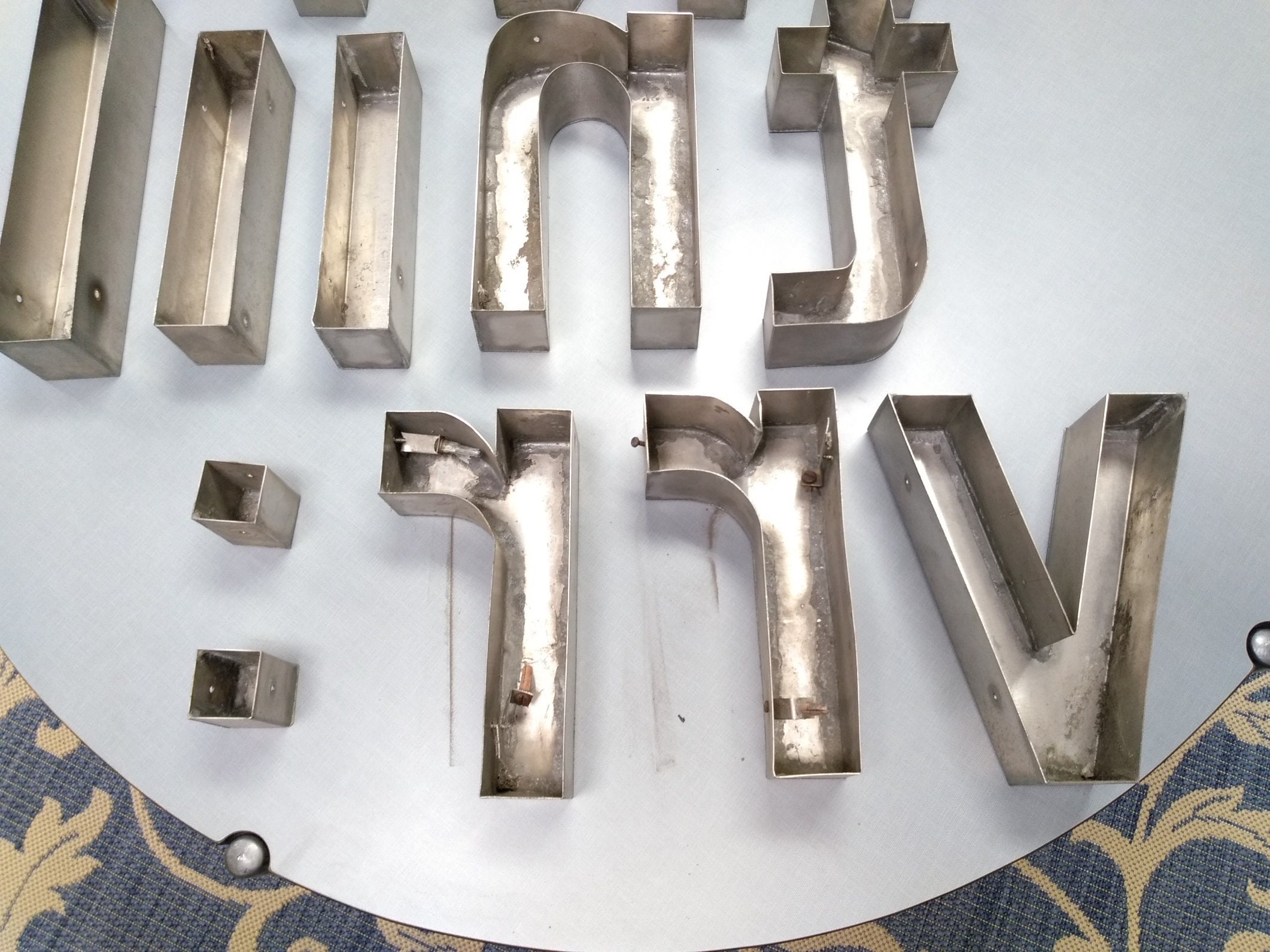 1lot Stainless Building Sign Letters Old Sign Letters Etsy
