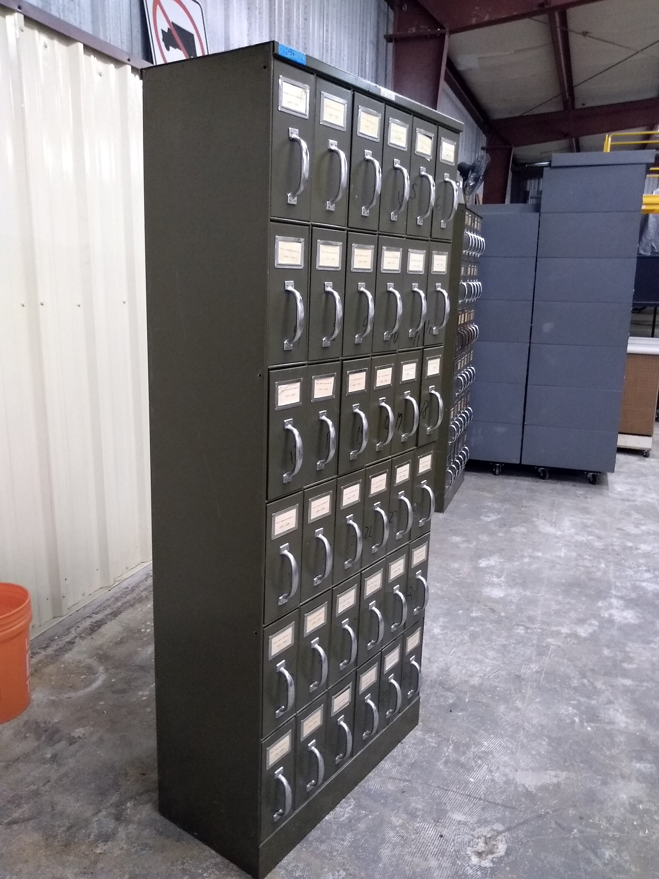 Antique Vertical Filing 36drawer Units, 3available, Vintage