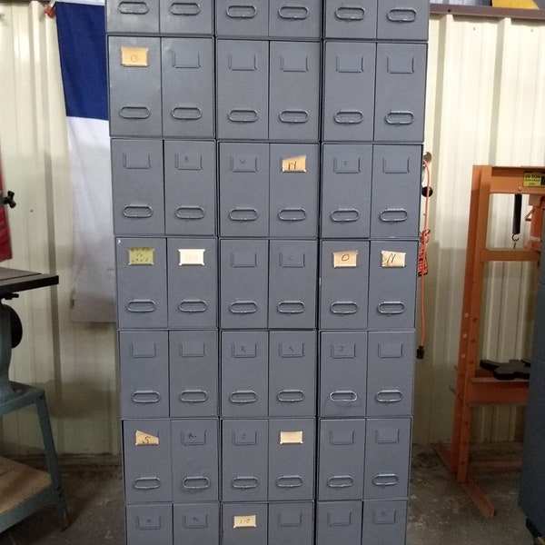 Vintage Vertical Filing Cabinets by Safe-T-Stak, Original Grey Finish, Vintage Filing Cabinets, 2-Drawer Units - Sold as Each Piece