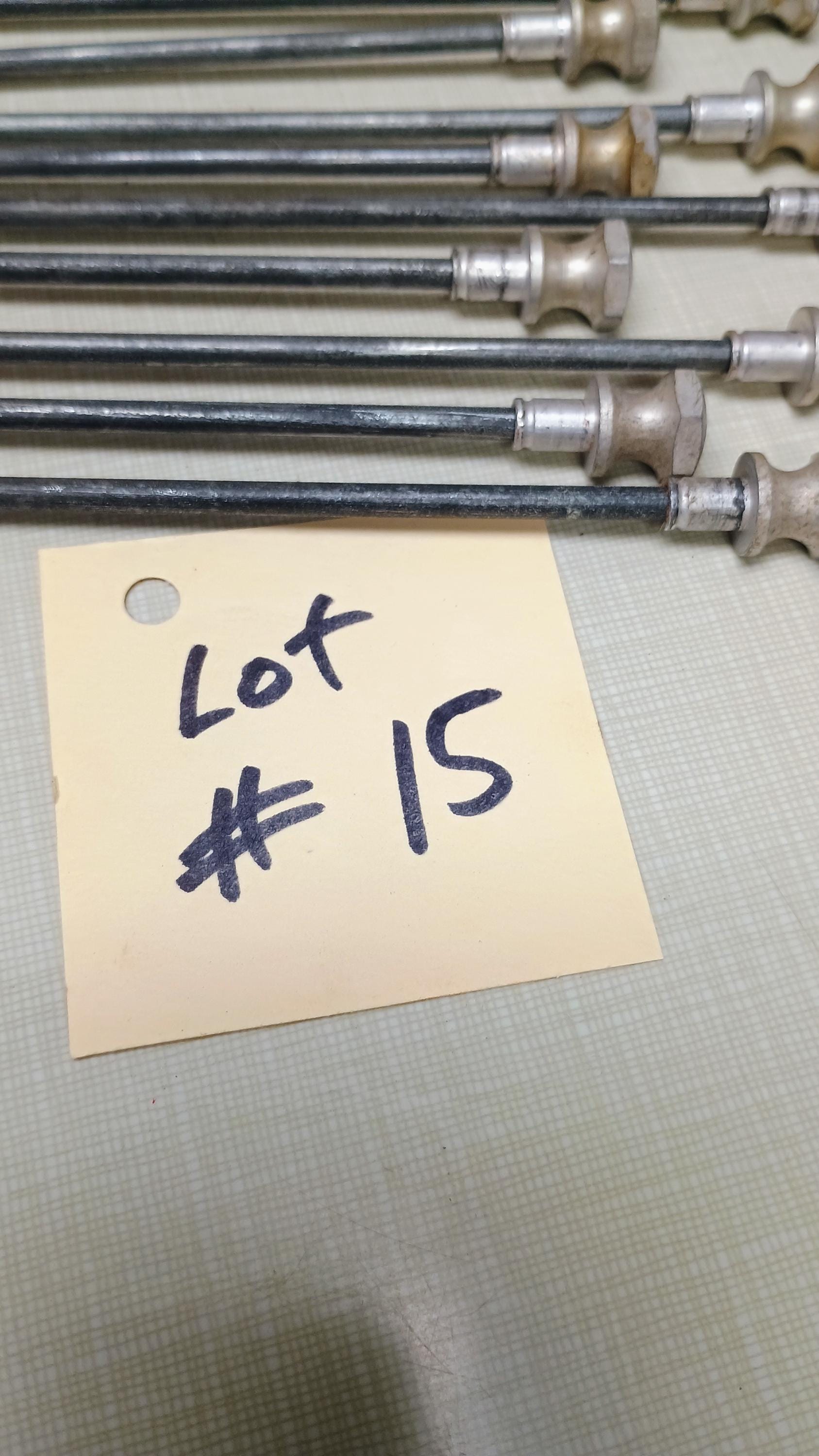 Filing Rods Signage LOT# 15, Vintage File Cabinet File Rods, Hex Knob, Push-in Style File ...