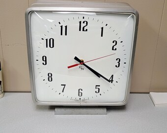 Vintage Old School Wall Clock by RH Guarantee, 2-sided, Rare