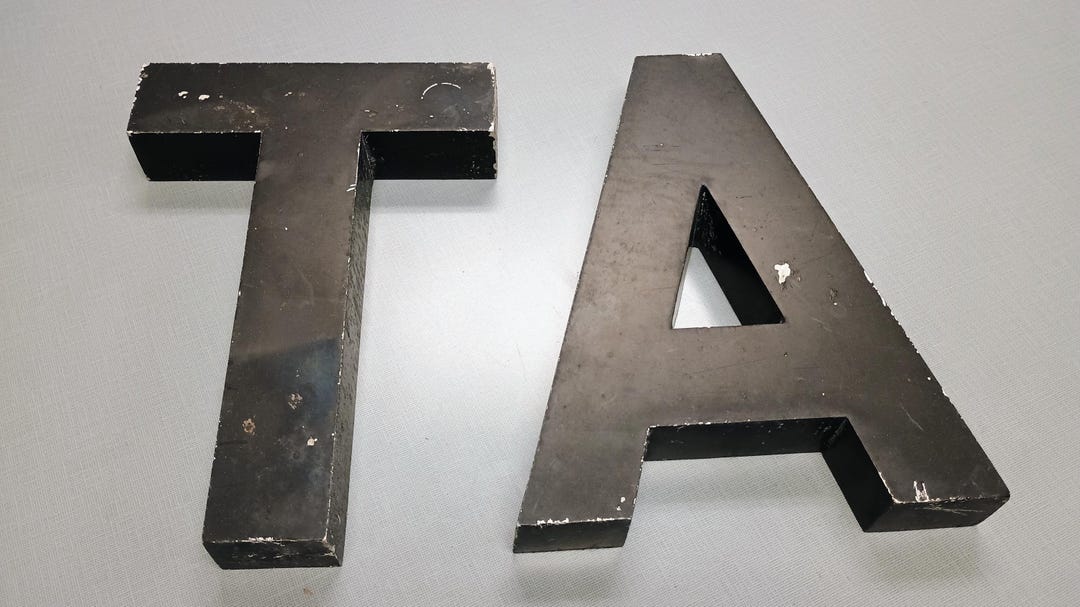 Old Aluminum Salvage Building Letters, Aluminum Letters, 10-inch Tall ...