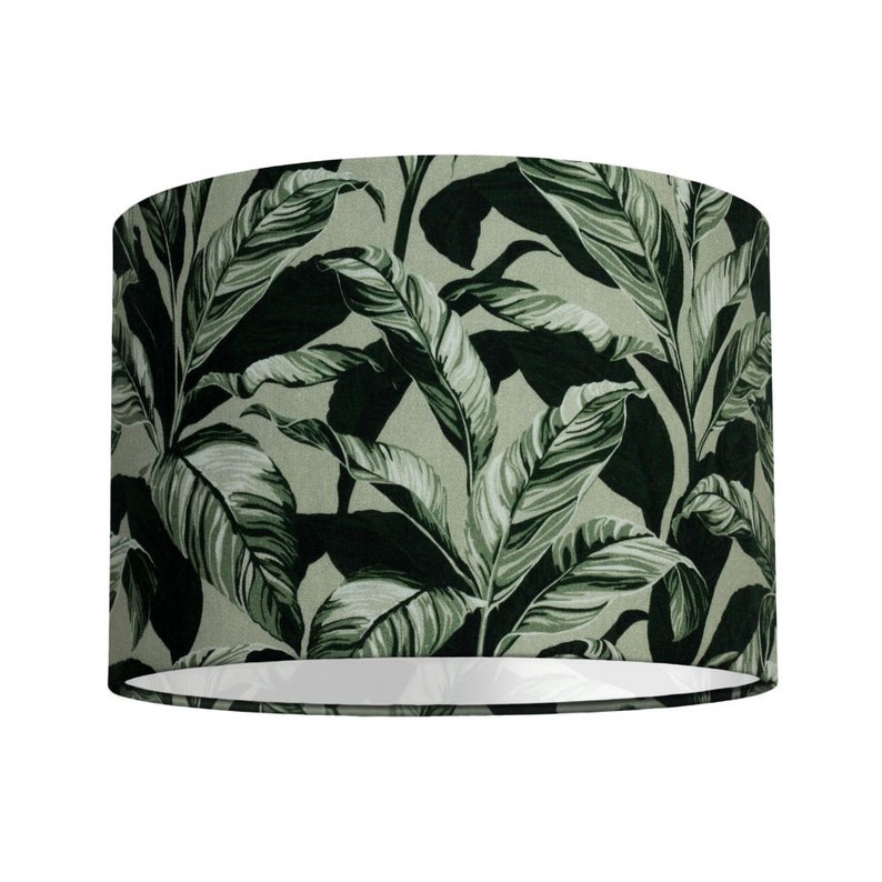 Botanical Lamp Shade Olive Green