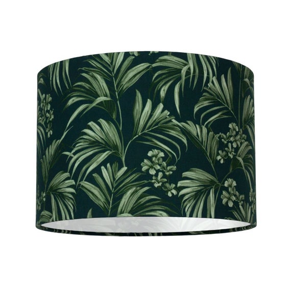 Palm Print Lamp Shade Lamp Shade Green Lamp Shade Light Etsy