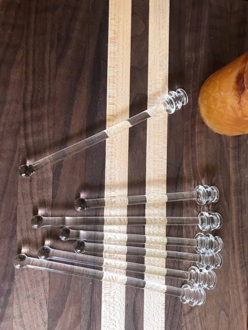 Glass Honey Dipper With Custom Color on the End Etsy