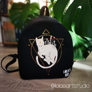 Cat backpack black online