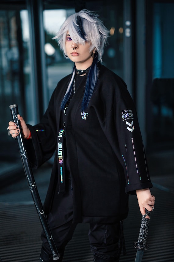 Cerberus Jackal, Techwear Style Kimono, Haori, Holographic
