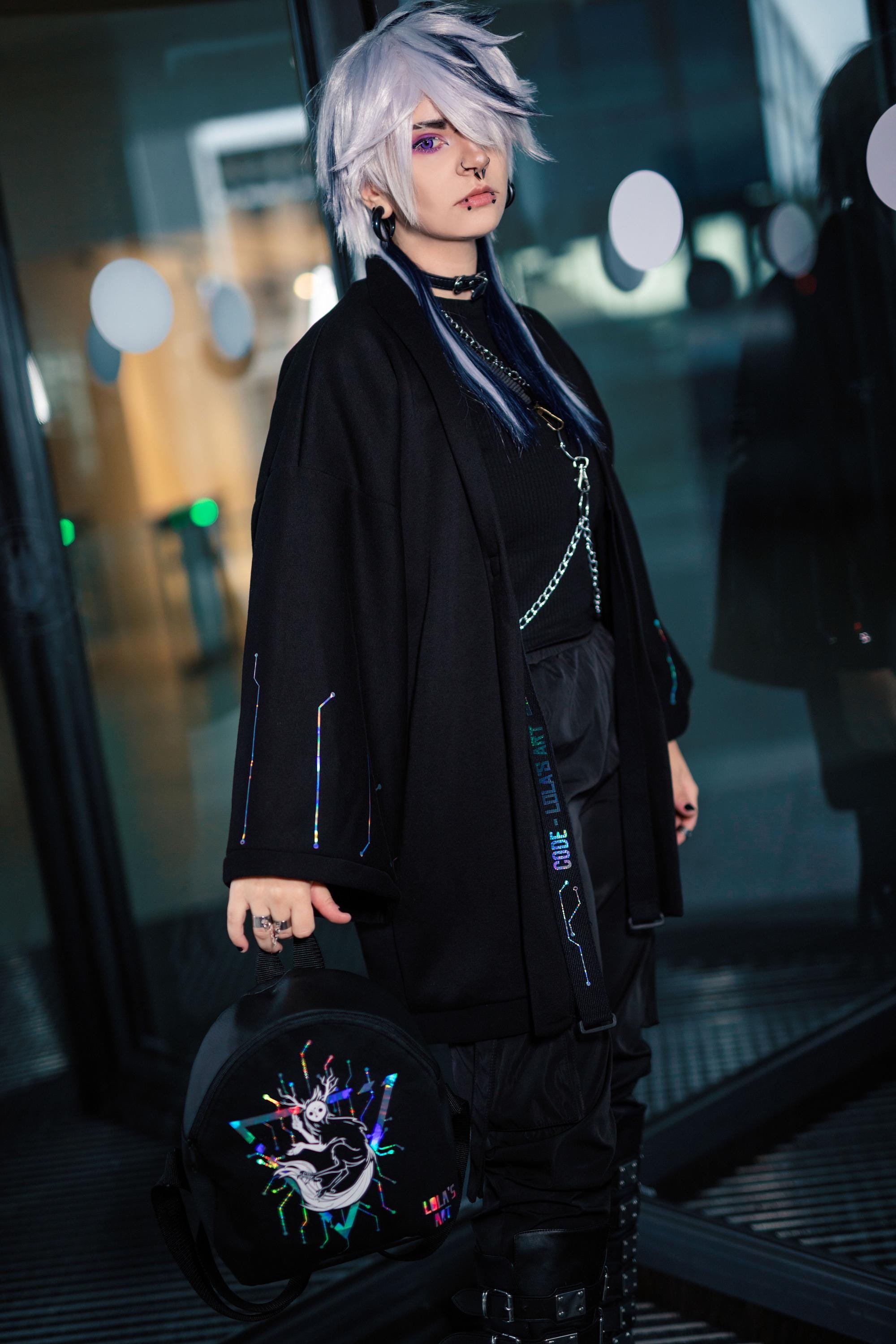 Cerberus Jackal, Techwear Style Kimono, Haori, Holographic