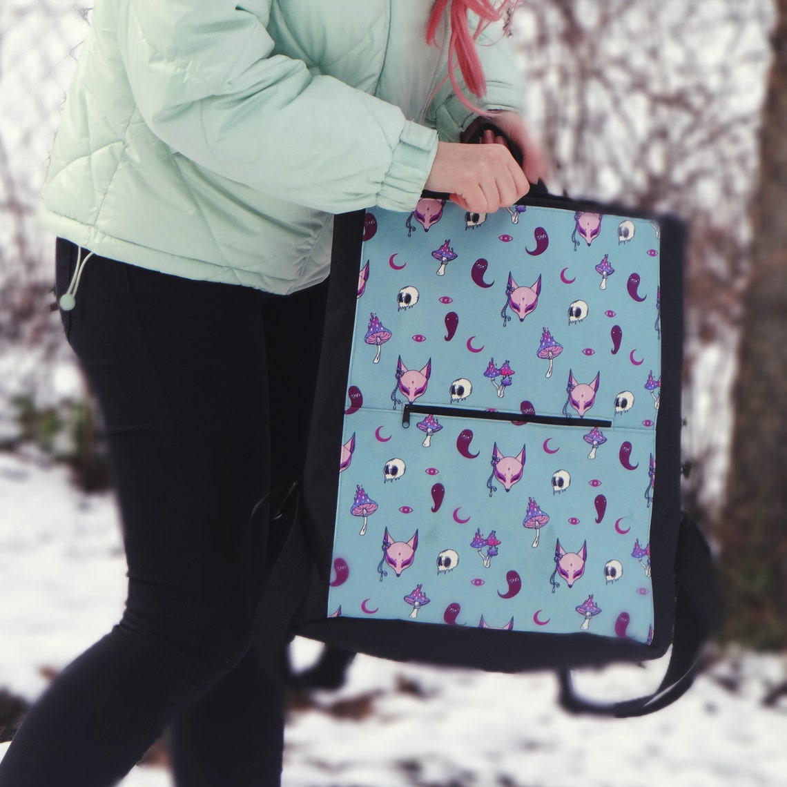 Download Kitsune pattern fairy kei magic witch charm mushroom fox ...