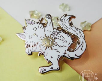 Sol Enamel Pin: Sun, Galaxy Cat Nickel Jewelry