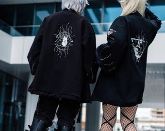 Cerberus Jackal, Techwear Style Kimono, Haori, Holographic