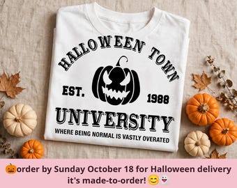 Halloween Town University Shirt | Retro Collegiate Pumpkin Tee (Unisex)