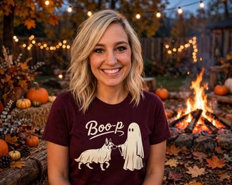 German Shepherd Halloween Shirt, GSD Ghost Boo-p Tee, Fall Dog Mom Gift