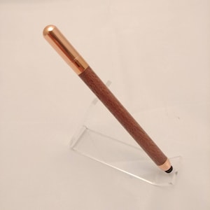 Macadamia Wood Adorned Simplicity Rollerball with Stylus
