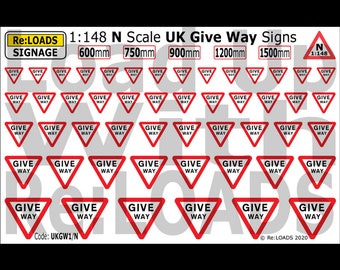 N Gauge Road Signs - Etsy