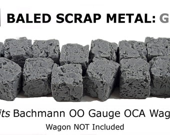 Baled Scrap Metal STEEL Load Dapol Bachmann OO Gauge Open Wagon Fits Hornby 