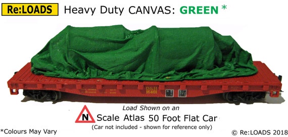 Details about   GREEN 'Canvas' Tarped Covered Sheeted Road & Rail Load N or Small HO OO 