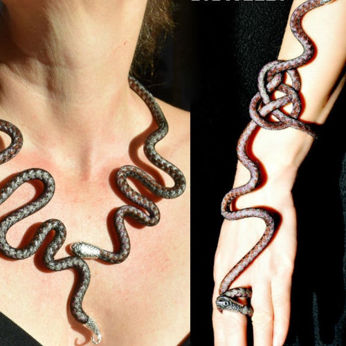 Snake Wrist Cuff Bracelet Serpent Arm Cuff Snake Jewelry | Etsy