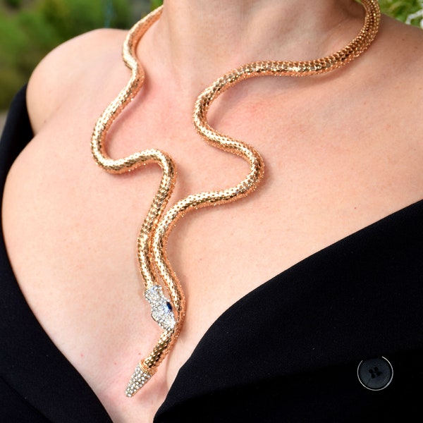 Snake Necklace Etsy