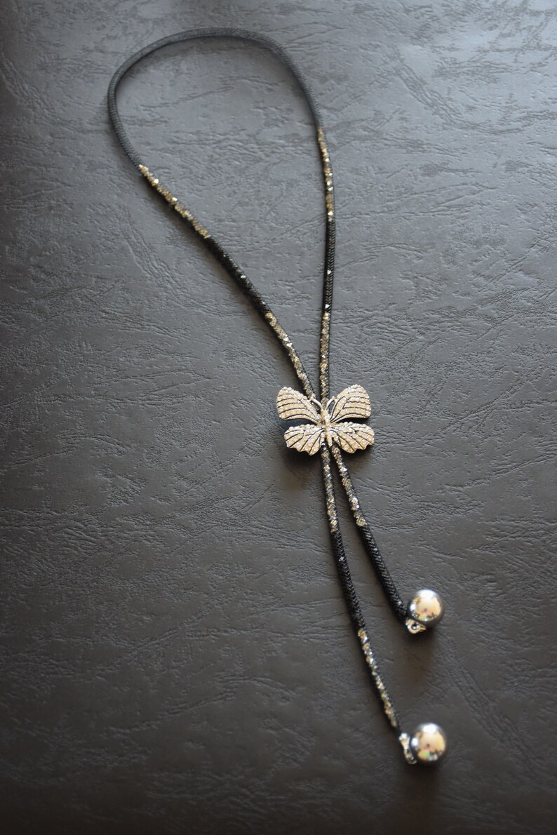 long pendant necklaces for women Rhinestone necklace Butterfly pendant Butterfly necklace Nature necklace Trending now Unique gift for her