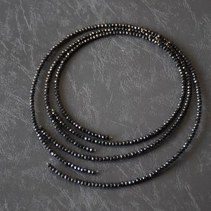 Schwarze offene Manschette Choker Halskette, Glas Perlen funkelnden handgemachten Kragen, handgemachter Schmuck Bild 7