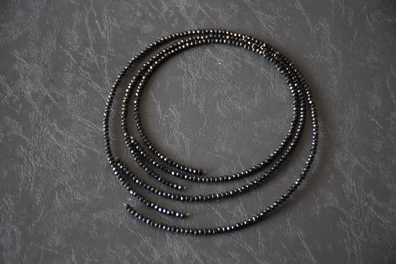 Schwarze offene Manschette Choker Halskette, Glas Perlen funkelnden handgemachten Kragen, handgemachter Schmuck Bild 7