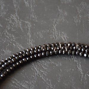 Schwarze offene Manschette Choker Halskette, Glas Perlen funkelnden handgemachten Kragen, handgemachter Schmuck Bild 5