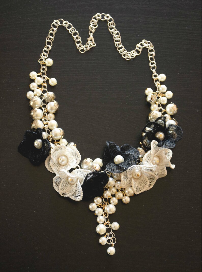 Unique statement necklace Beaded necklace Collar necklace Etsy