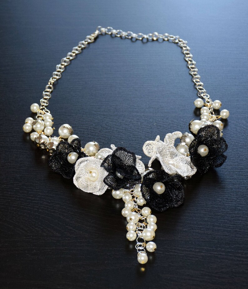 Unique statement necklace Beaded necklace Collar necklace Etsy