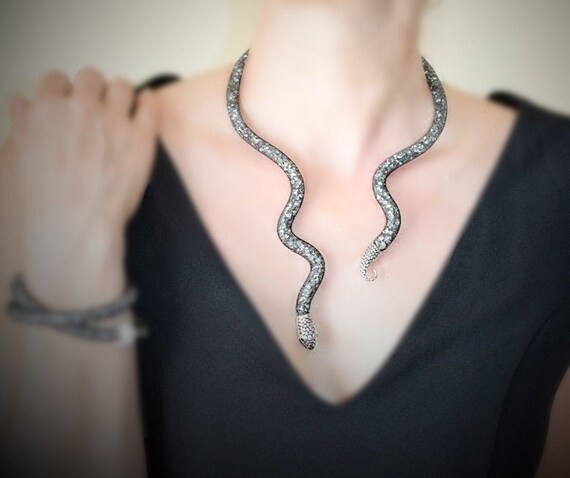 Snake statement best sale necklace