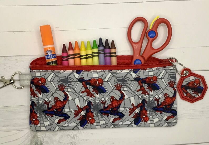 Spiderman Zippered Pencil/Crayon Bag Back to School image 7