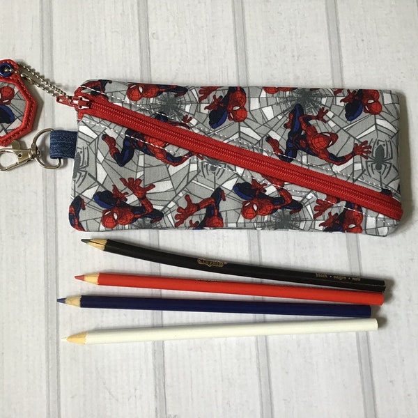 Spiderman Zippered Pencil/Crayon Bag Back to School