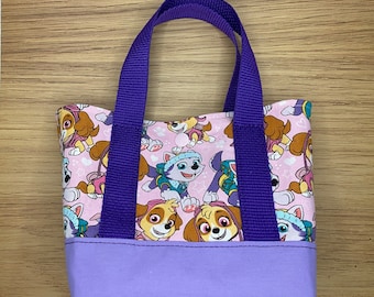 Pink Paw Patrol Tote Bag Little Girl's Birthday Gift  Under 10 Ready to Ship