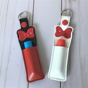 Minnie Mouse Chapstick Lip Balm Holder Key Chain Easter Basket Stuffer Gift Under 10