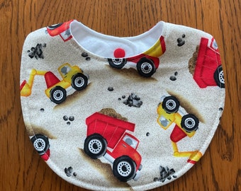 Baby Boy Bib Construction Theme Nursery First Birthday Photo Prop