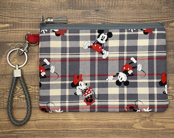 Small Zipper Pouch Mickey Minnie Mouse Mother's Day Gift Under 10