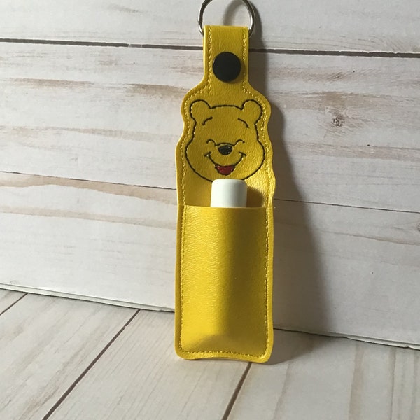 Winnie The Pooh Chapstick Lip Balm Holder Key Chain Valentine's Day Gift Under 10