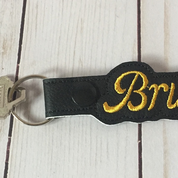 Boston Bruins Hockey Key Chain Fob Lanyard NHL Hockey Mother's Day Father's Day Gift Under 10