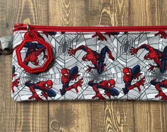 Spiderman Zippered Pencil/Crayon Bag  Back to School