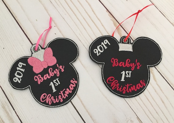 mickey mouse baby's first christmas ornament