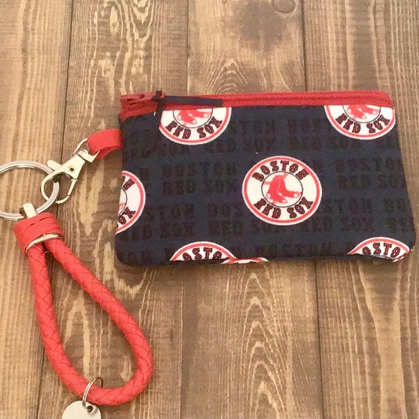 Small Zipper Bag Boston Red Sox Baseball  Mother's Day  Gift Under 10 Ready to Ship