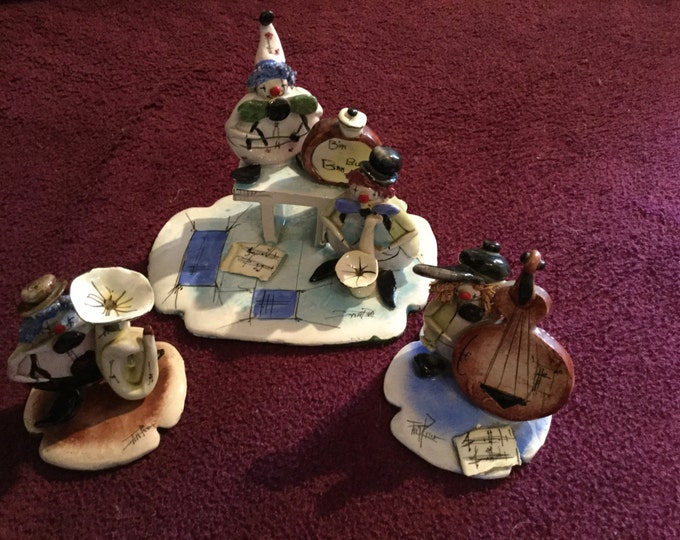 A Zampiva Original Glazed Ceramic Clown Band Etsy UK