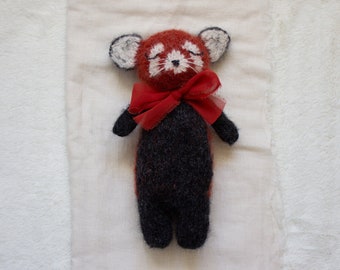 red panda knitting pattern sleepy red panda softie knitting pattern teddy stuffed toy pdf