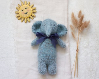 elephant knitting pattern sleepy elephant softie knitting pattern elephant teddy stuffed elephant toy pdf